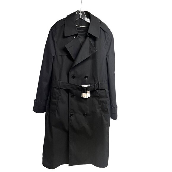 Garrison Collection DSCP Black Lined All Weather US Military Trench Coat Jacket - Picture 1 of 15